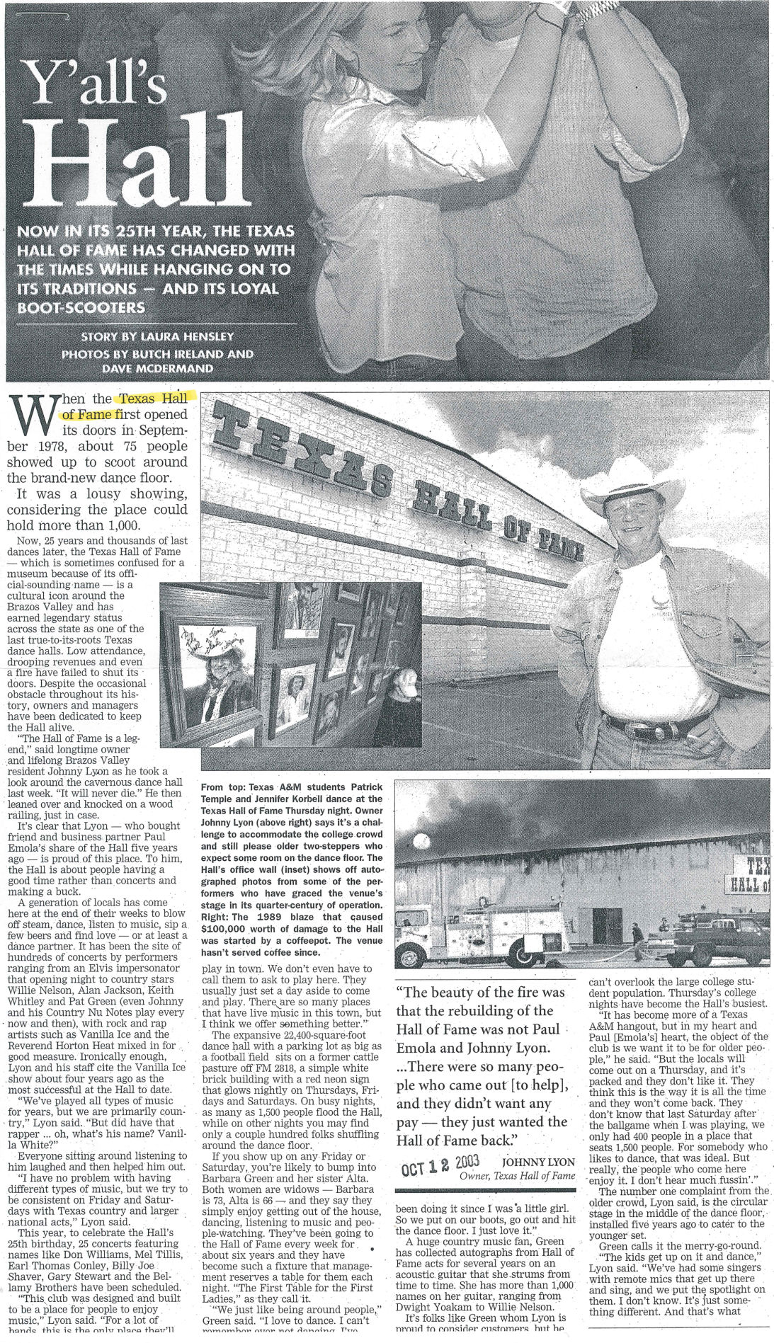 The Eagle Archives: Texas Hall of Fame